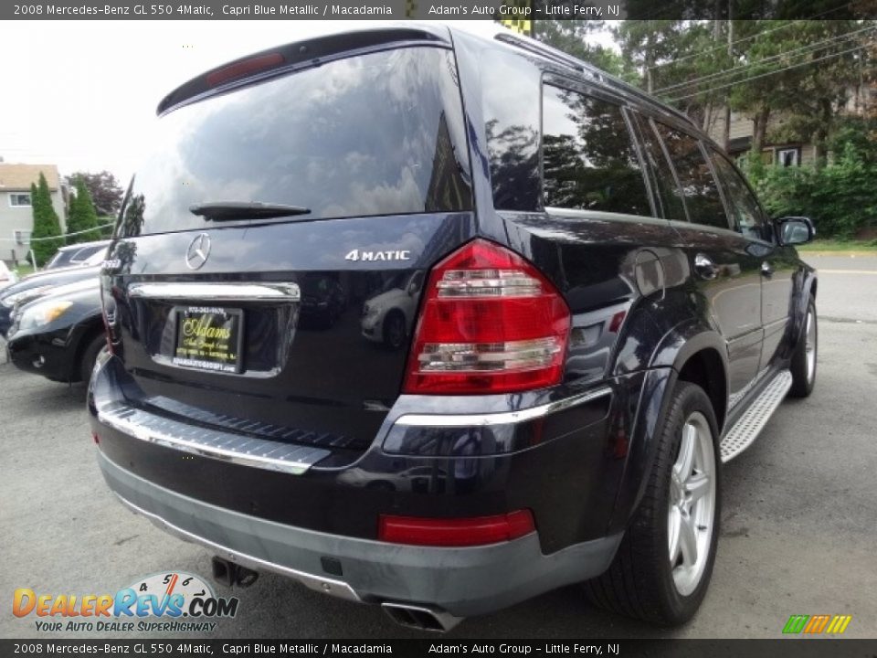 2008 Mercedes-Benz GL 550 4Matic Capri Blue Metallic / Macadamia Photo #5