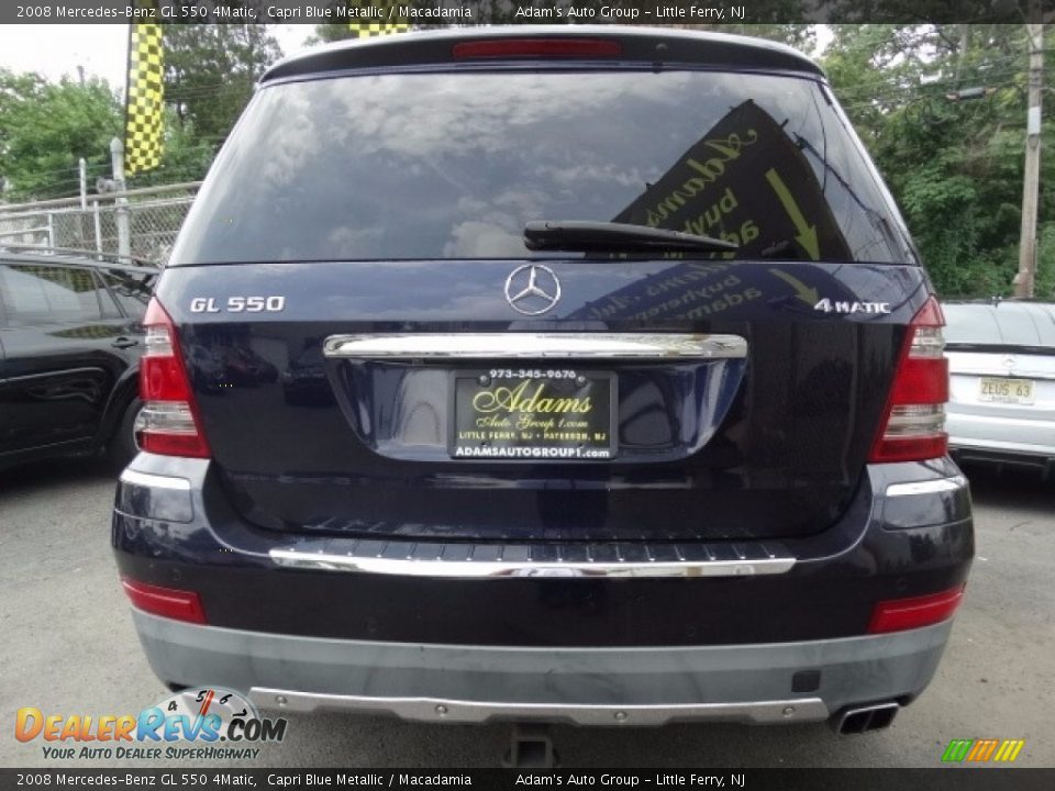 2008 Mercedes-Benz GL 550 4Matic Capri Blue Metallic / Macadamia Photo #6