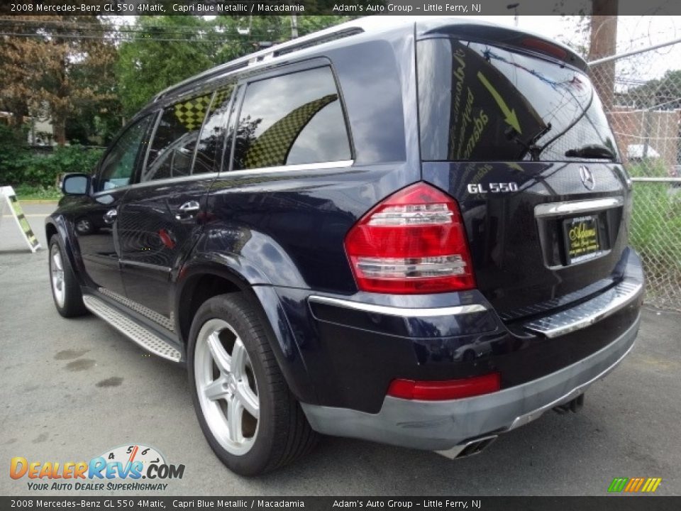 2008 Mercedes-Benz GL 550 4Matic Capri Blue Metallic / Macadamia Photo #7