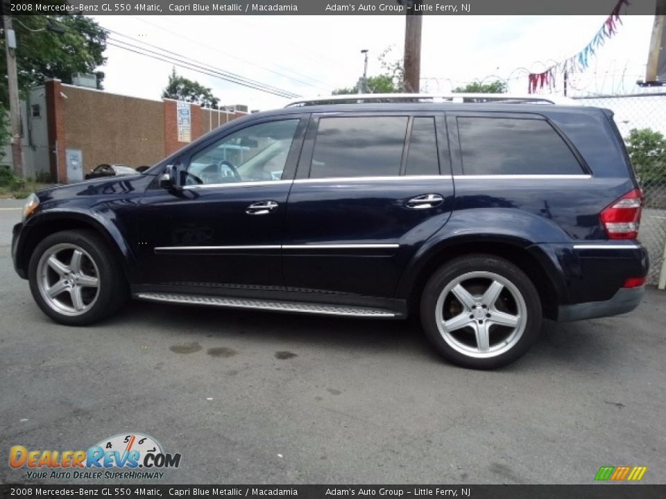 2008 Mercedes-Benz GL 550 4Matic Capri Blue Metallic / Macadamia Photo #8