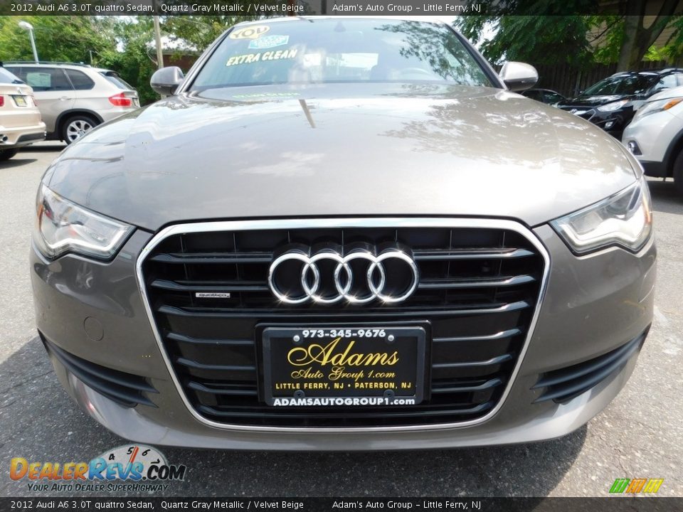 2012 Audi A6 3.0T quattro Sedan Quartz Gray Metallic / Velvet Beige Photo #2