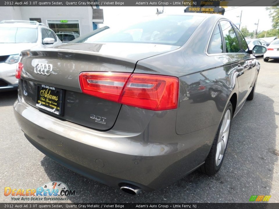 2012 Audi A6 3.0T quattro Sedan Quartz Gray Metallic / Velvet Beige Photo #5