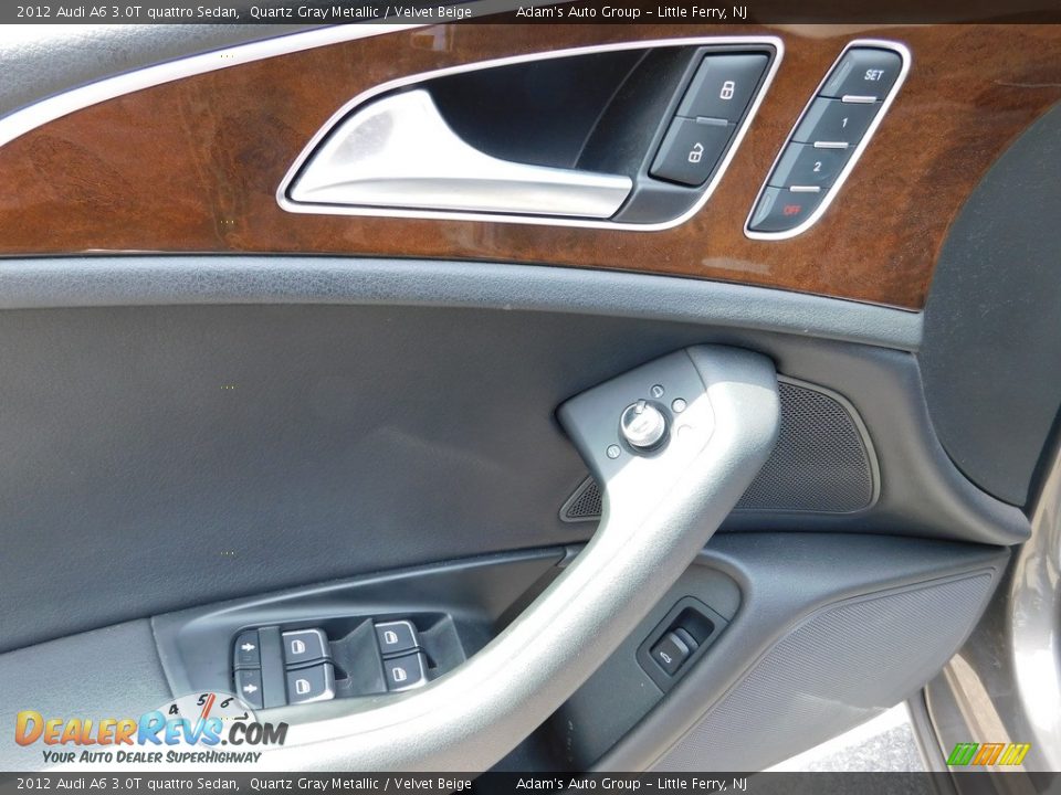 2012 Audi A6 3.0T quattro Sedan Quartz Gray Metallic / Velvet Beige Photo #11