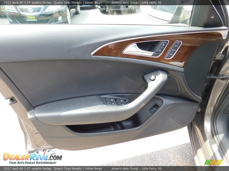2012 Audi A6 3.0T quattro Sedan Quartz Gray Metallic / Velvet Beige Photo #12