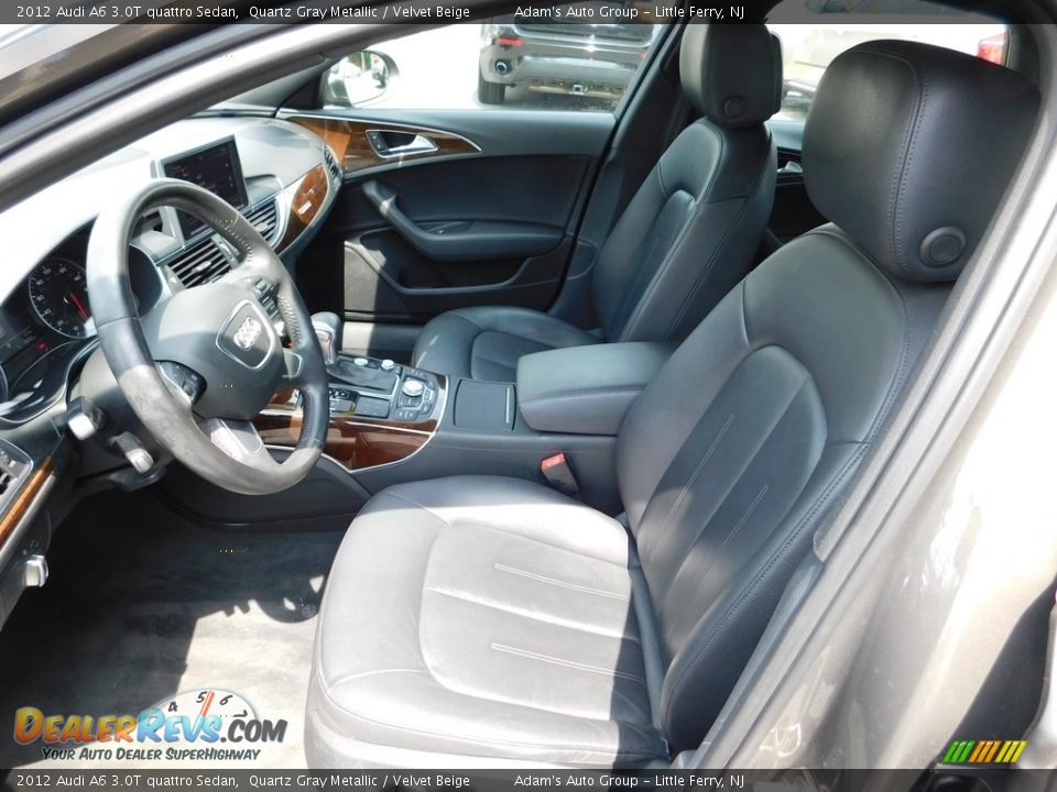 2012 Audi A6 3.0T quattro Sedan Quartz Gray Metallic / Velvet Beige Photo #13
