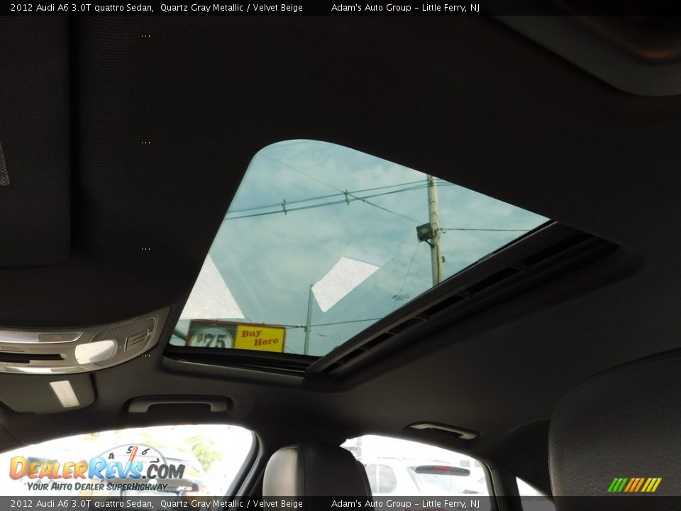 2012 Audi A6 3.0T quattro Sedan Quartz Gray Metallic / Velvet Beige Photo #14