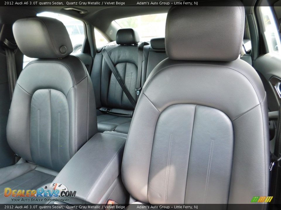 2012 Audi A6 3.0T quattro Sedan Quartz Gray Metallic / Velvet Beige Photo #15