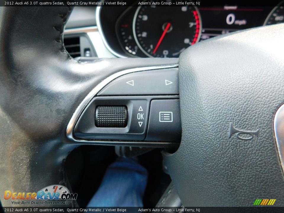 2012 Audi A6 3.0T quattro Sedan Quartz Gray Metallic / Velvet Beige Photo #20