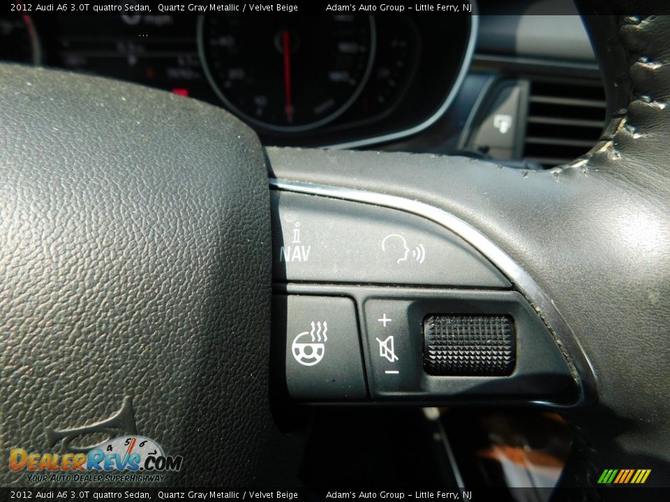 2012 Audi A6 3.0T quattro Sedan Quartz Gray Metallic / Velvet Beige Photo #21