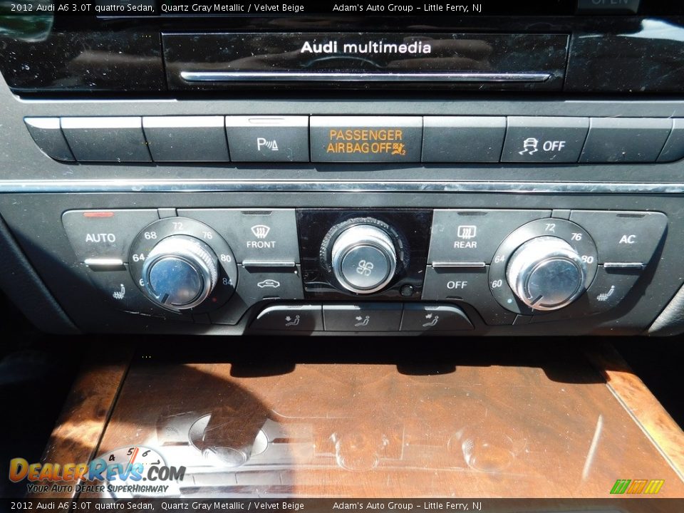 2012 Audi A6 3.0T quattro Sedan Quartz Gray Metallic / Velvet Beige Photo #27