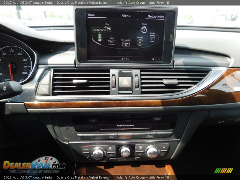 2012 Audi A6 3.0T quattro Sedan Quartz Gray Metallic / Velvet Beige Photo #28