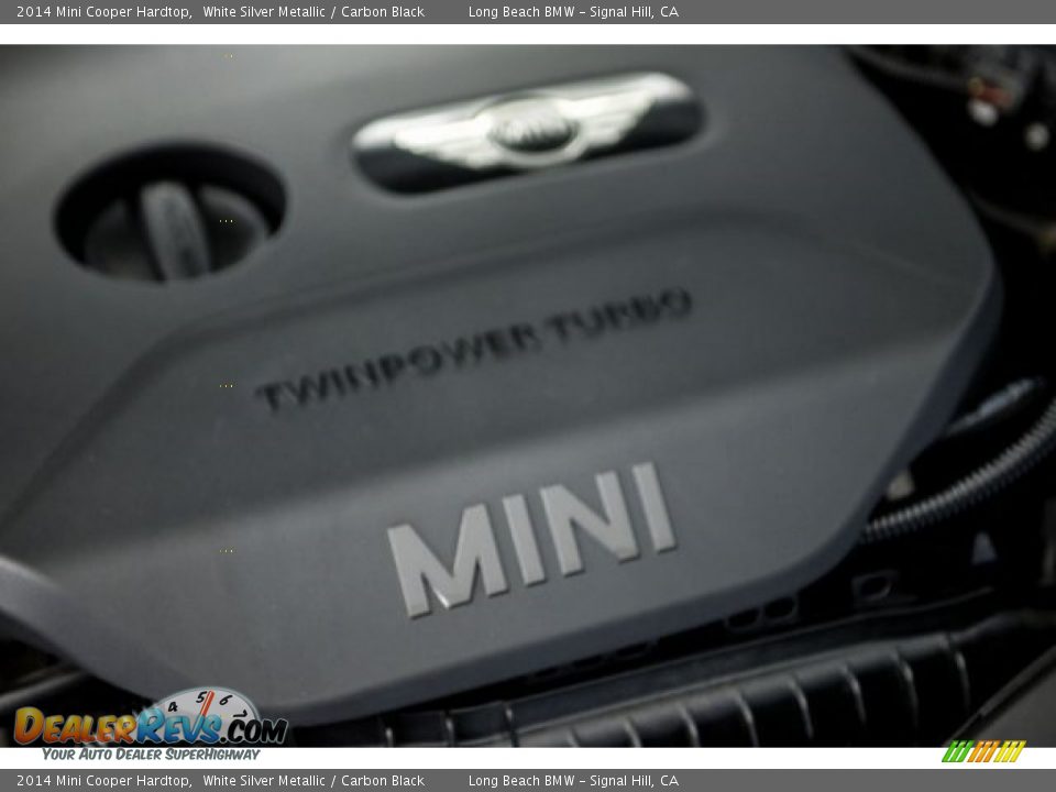 2014 Mini Cooper Hardtop White Silver Metallic / Carbon Black Photo #24