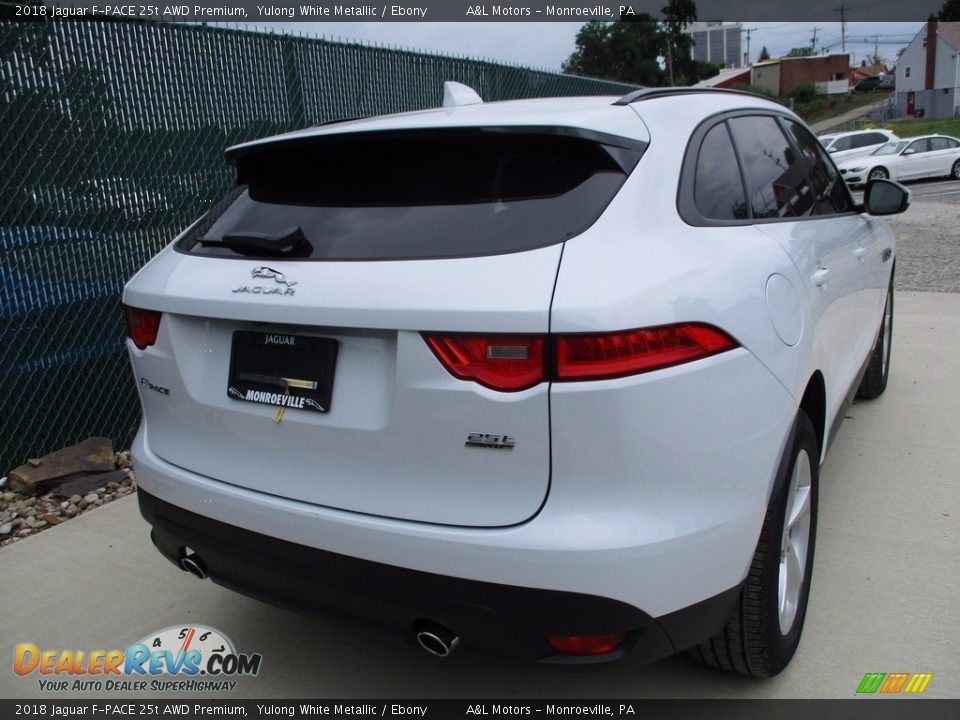 2018 Jaguar F-PACE 25t AWD Premium Yulong White Metallic / Ebony Photo #3