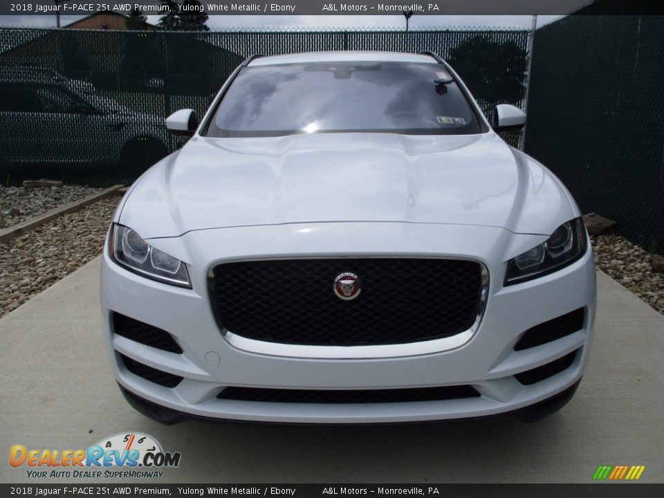 2018 Jaguar F-PACE 25t AWD Premium Yulong White Metallic / Ebony Photo #7