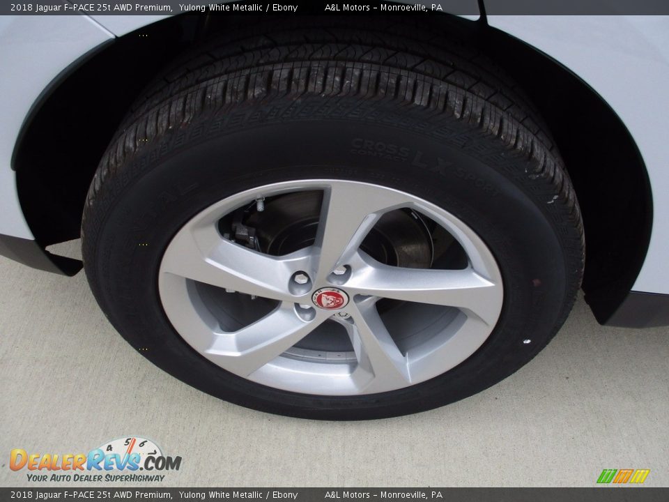 2018 Jaguar F-PACE 25t AWD Premium Yulong White Metallic / Ebony Photo #9