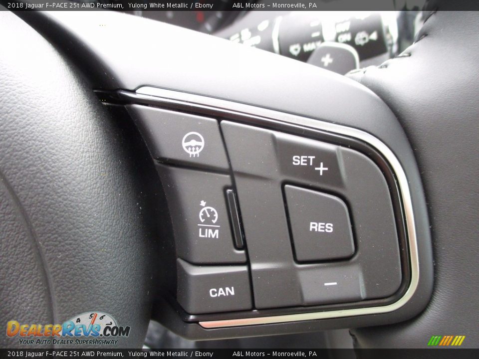 2018 Jaguar F-PACE 25t AWD Premium Yulong White Metallic / Ebony Photo #18