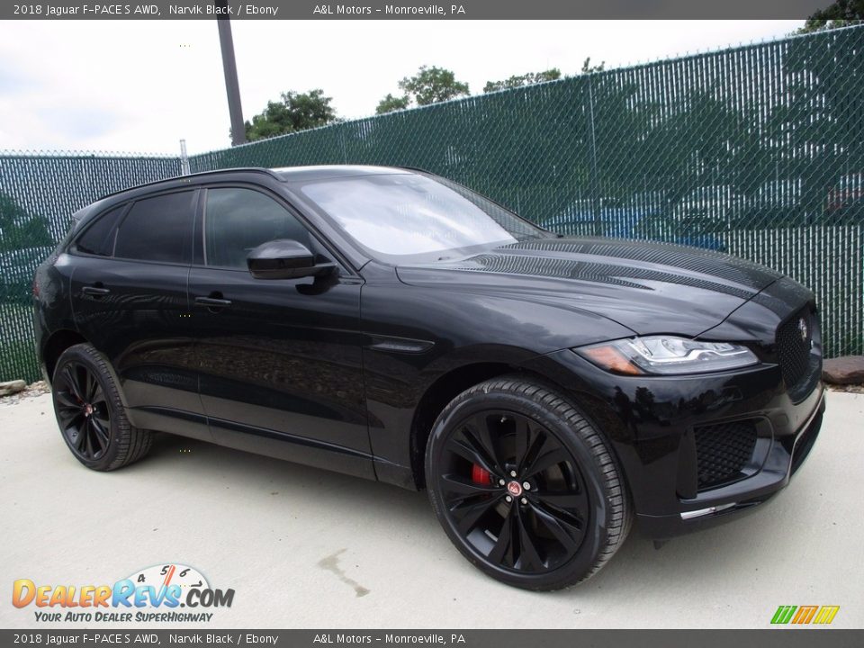 2018 Jaguar F-PACE S AWD Narvik Black / Ebony Photo #1