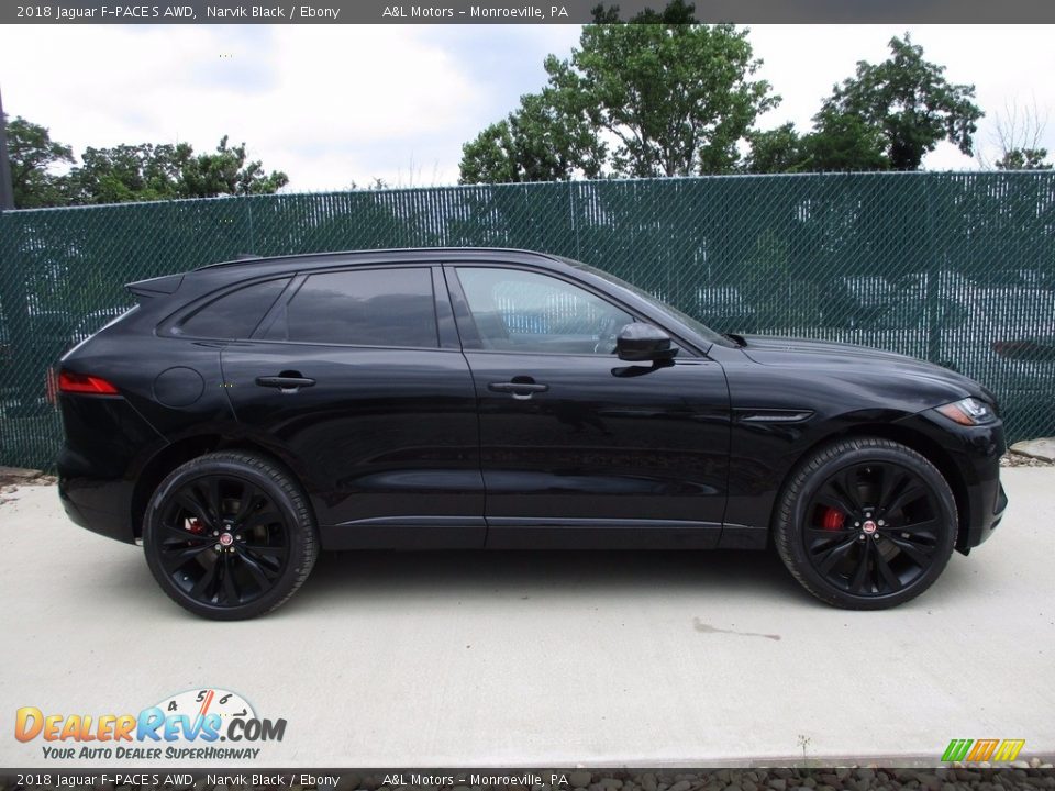 2018 Jaguar F-PACE S AWD Narvik Black / Ebony Photo #2