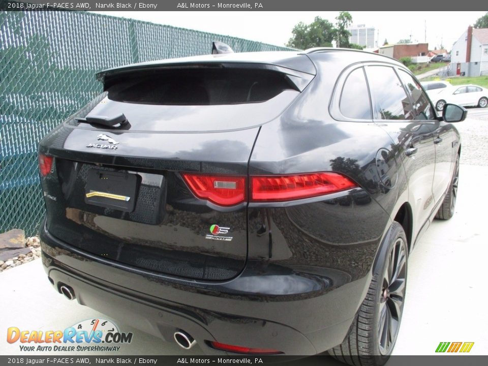 2018 Jaguar F-PACE S AWD Narvik Black / Ebony Photo #4