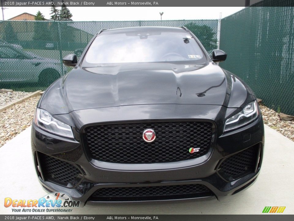 2018 Jaguar F-PACE S AWD Narvik Black / Ebony Photo #8