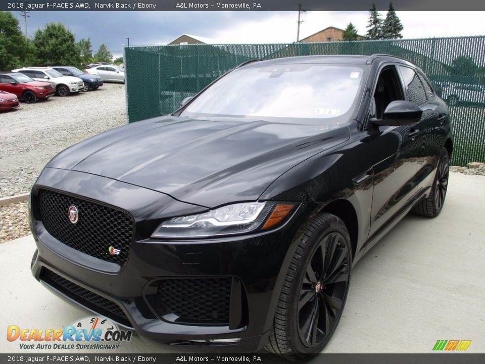 2018 Jaguar F-PACE S AWD Narvik Black / Ebony Photo #9