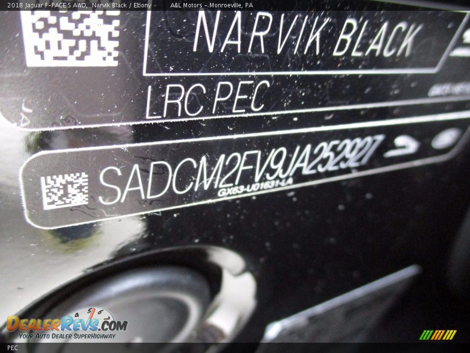 Jaguar Color Code PEC Narvik Black
