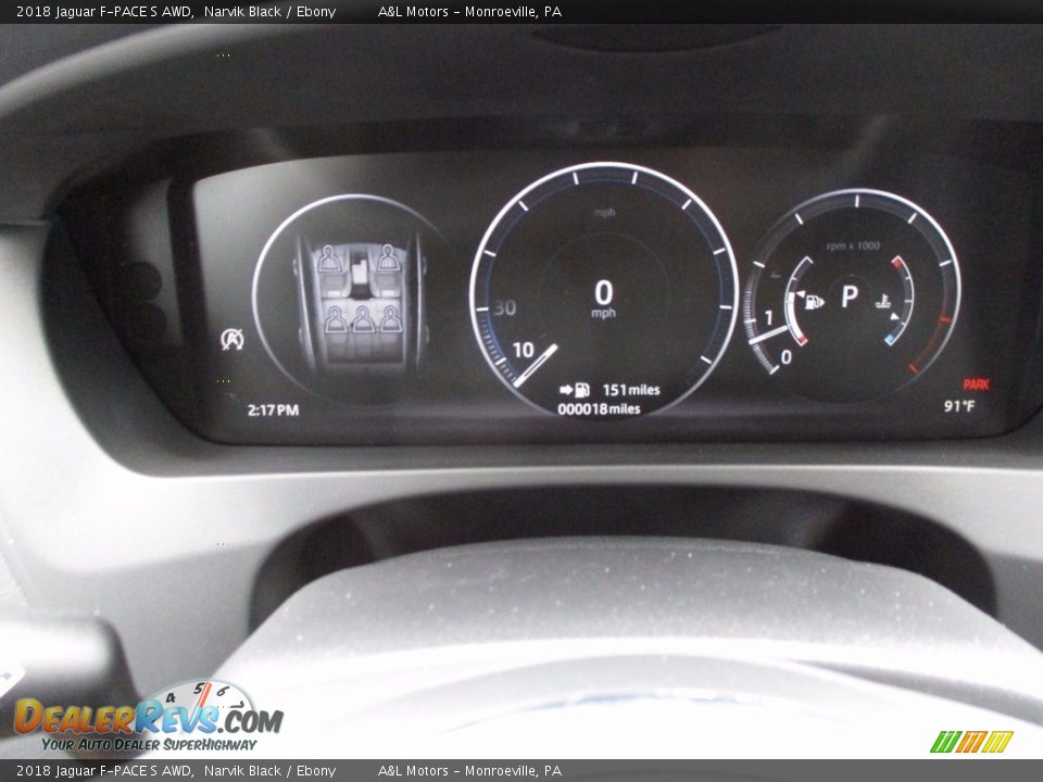 2018 Jaguar F-PACE S AWD Narvik Black / Ebony Photo #20