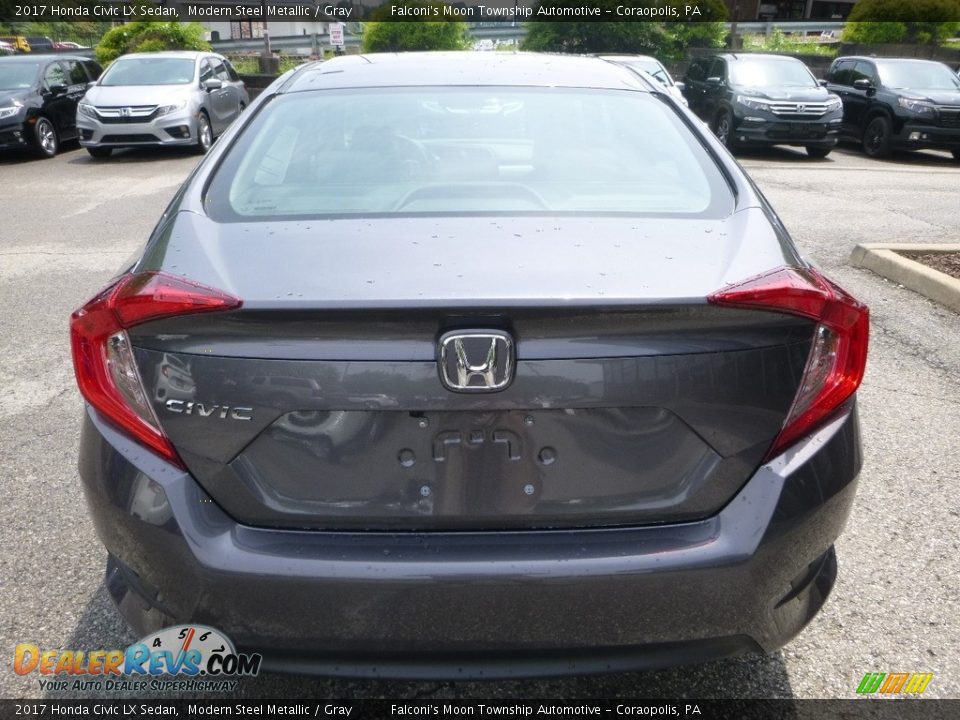 2017 Honda Civic LX Sedan Modern Steel Metallic / Gray Photo #3