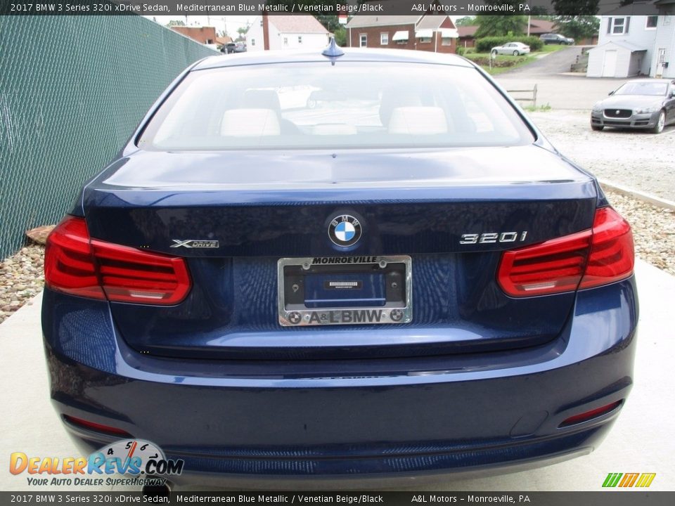 2017 BMW 3 Series 320i xDrive Sedan Mediterranean Blue Metallic / Venetian Beige/Black Photo #5