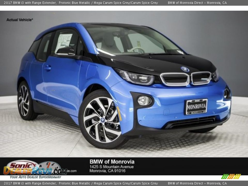 2017 BMW i3 with Range Extender Protonic Blue Metallic / Mega Carum Spice Grey/Carum Spice Grey Photo #1