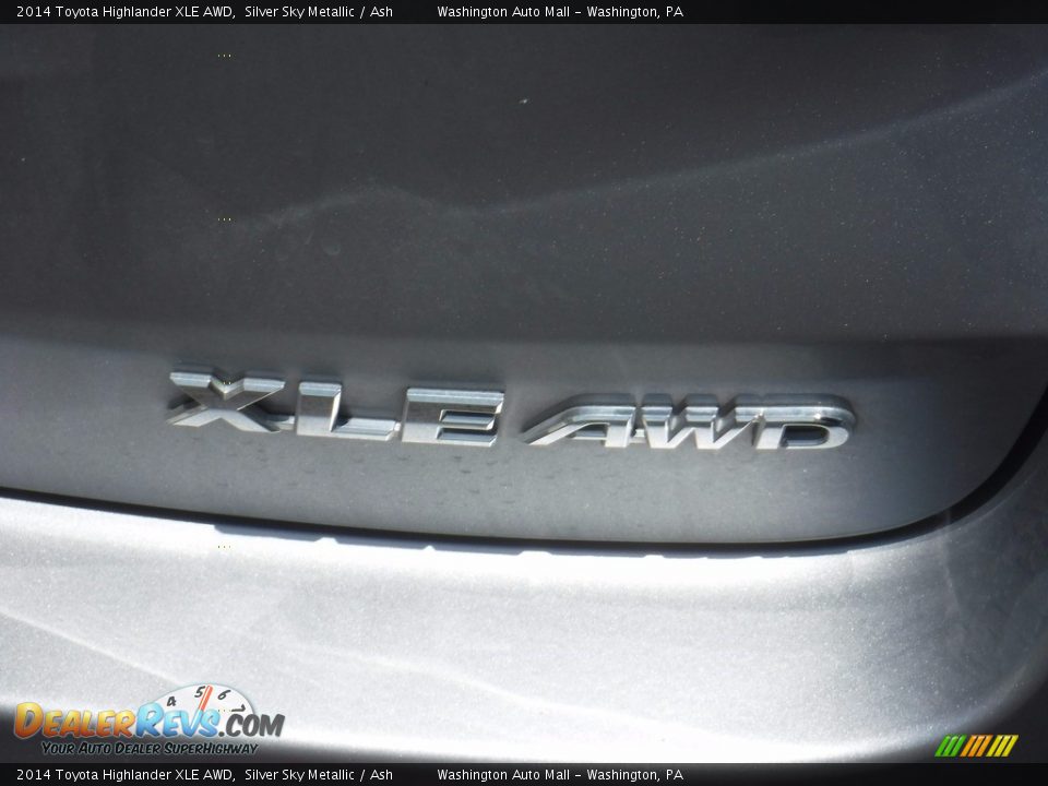 2014 Toyota Highlander XLE AWD Silver Sky Metallic / Ash Photo #11