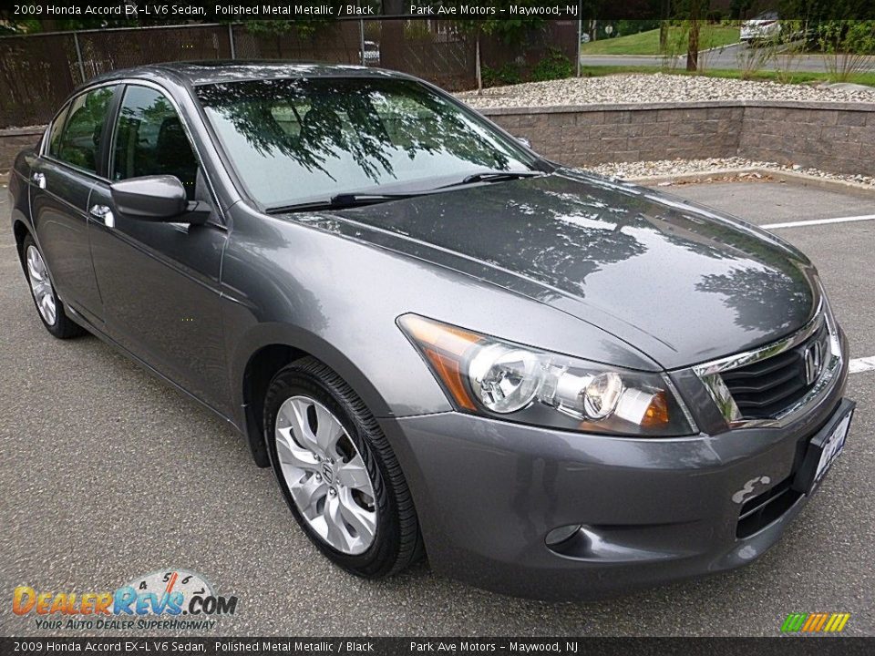 2009 Honda Accord EX-L V6 Sedan Polished Metal Metallic / Black Photo #7