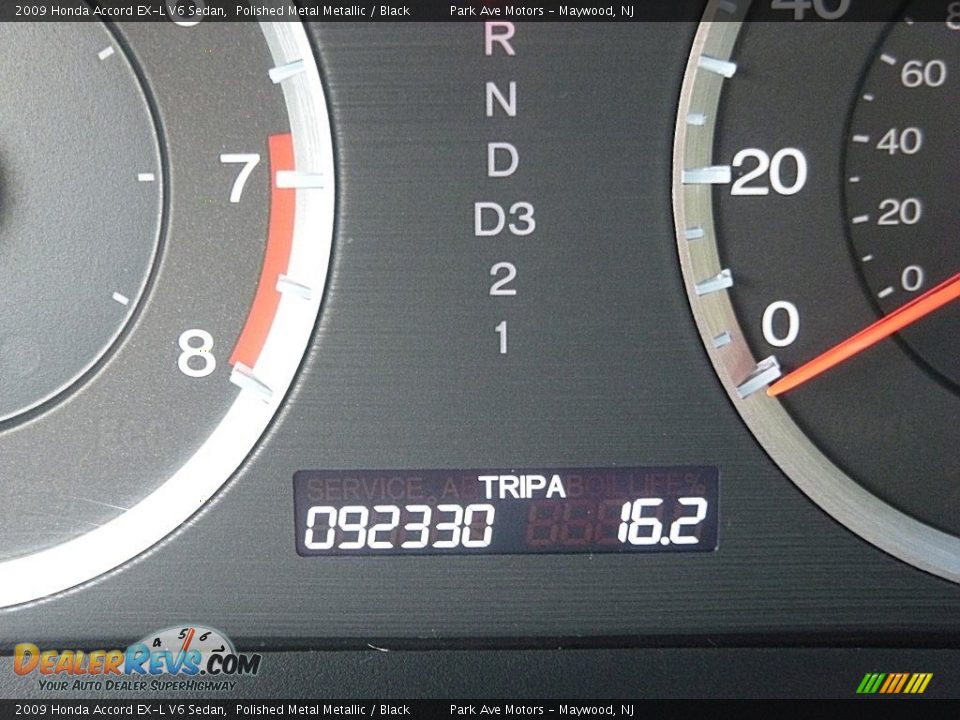 2009 Honda Accord EX-L V6 Sedan Polished Metal Metallic / Black Photo #25