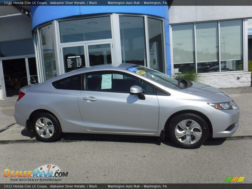 2013 Honda Civic LX Coupe Alabaster Silver Metallic / Black Photo #2