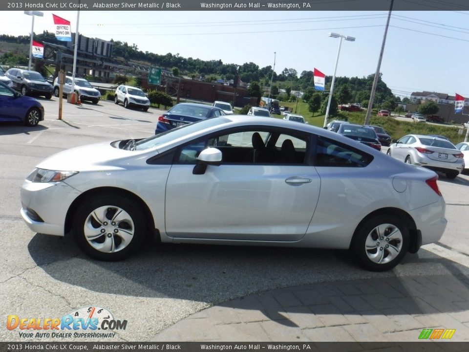 2013 Honda Civic LX Coupe Alabaster Silver Metallic / Black Photo #7