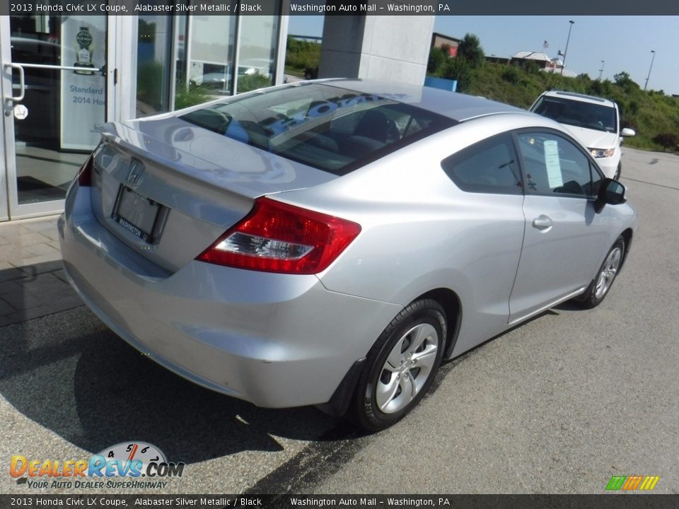 2013 Honda Civic LX Coupe Alabaster Silver Metallic / Black Photo #10