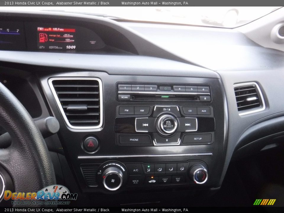 2013 Honda Civic LX Coupe Alabaster Silver Metallic / Black Photo #15