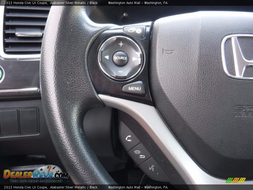 2013 Honda Civic LX Coupe Alabaster Silver Metallic / Black Photo #19