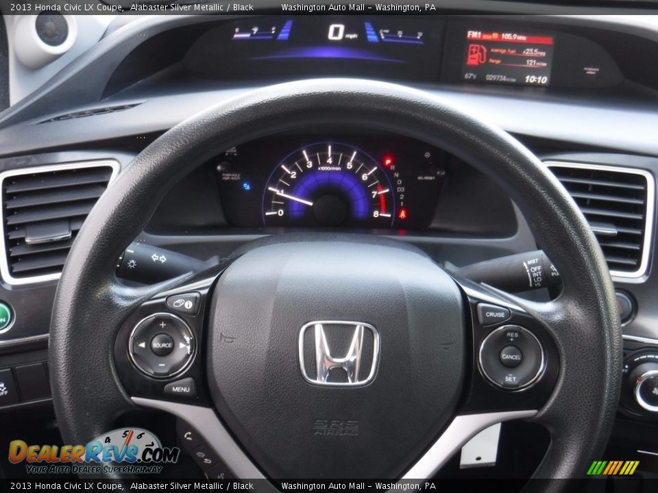 2013 Honda Civic LX Coupe Alabaster Silver Metallic / Black Photo #21