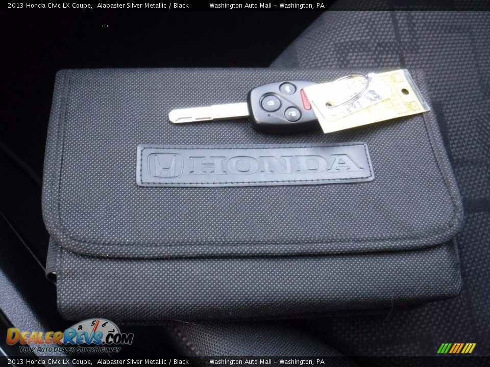 2013 Honda Civic LX Coupe Alabaster Silver Metallic / Black Photo #23