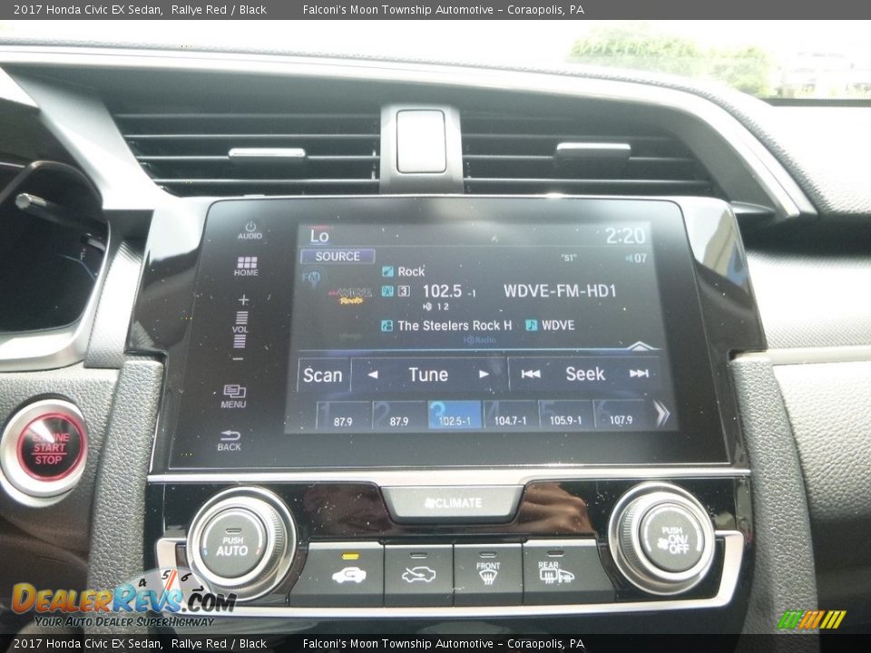 2017 Honda Civic EX Sedan Rallye Red / Black Photo #14