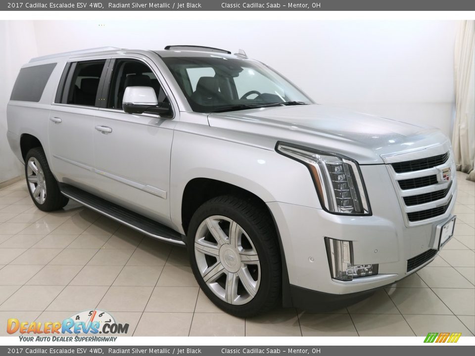 2017 Cadillac Escalade ESV 4WD Radiant Silver Metallic / Jet Black Photo #1