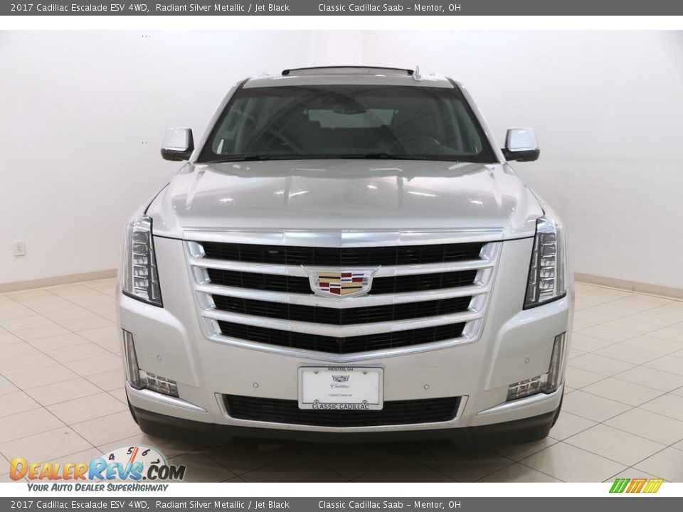 2017 Cadillac Escalade ESV 4WD Radiant Silver Metallic / Jet Black Photo #2