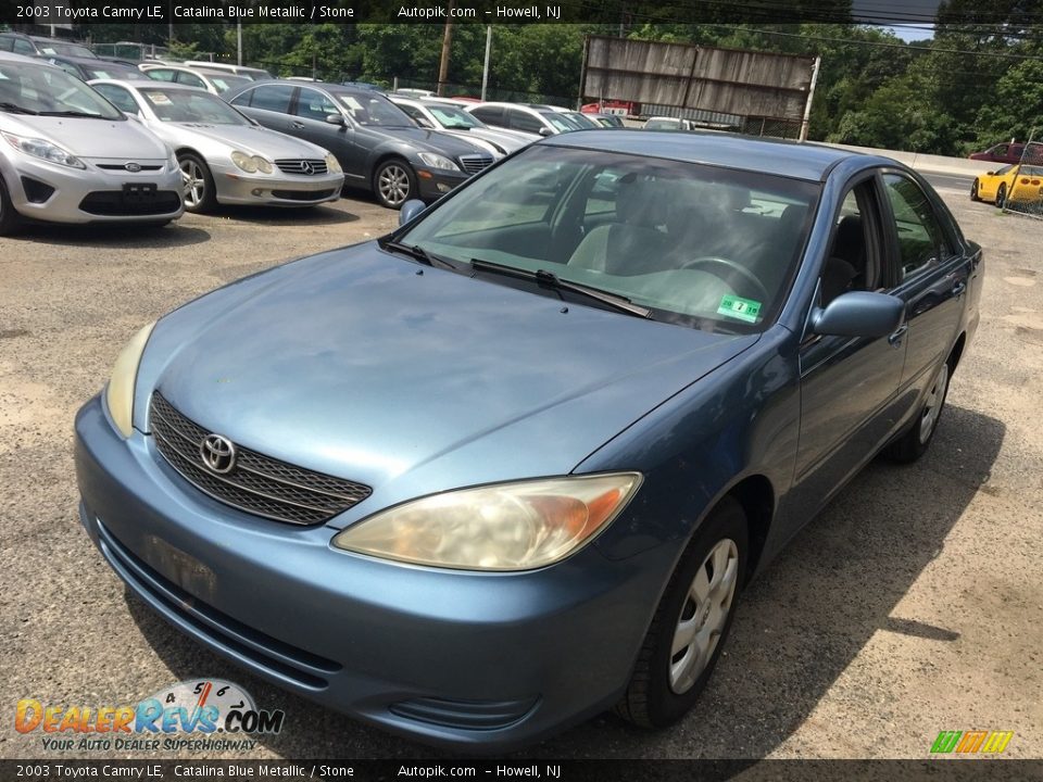 2003 Toyota Camry LE Catalina Blue Metallic / Stone Photo #7