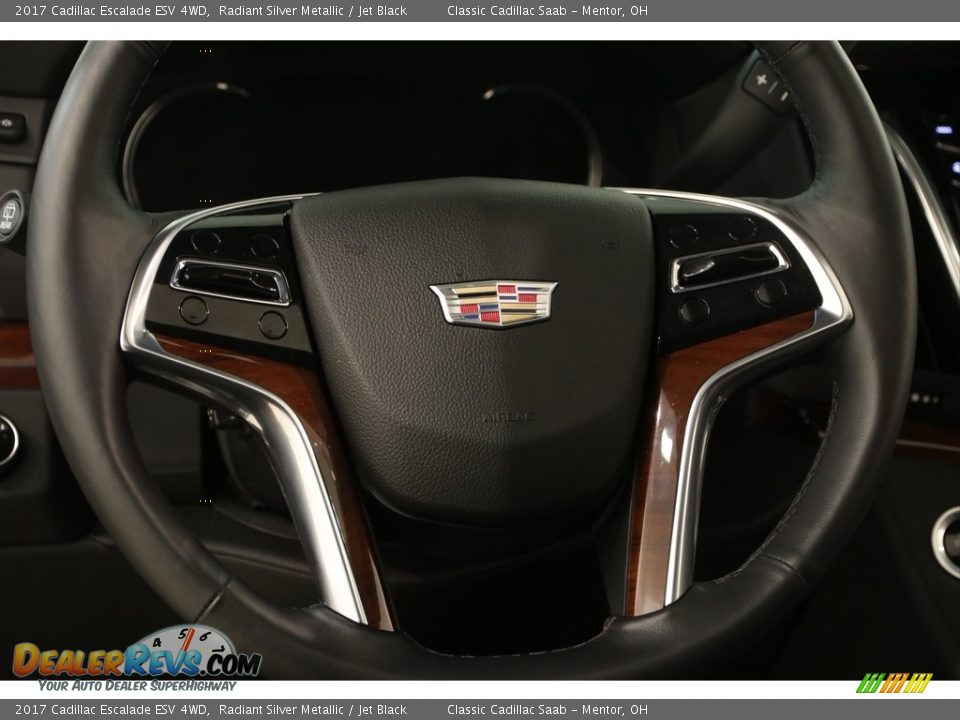 2017 Cadillac Escalade ESV 4WD Radiant Silver Metallic / Jet Black Photo #9