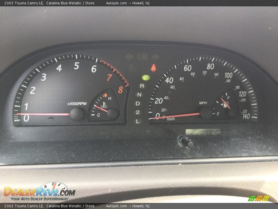 2003 Toyota Camry LE Catalina Blue Metallic / Stone Photo #12