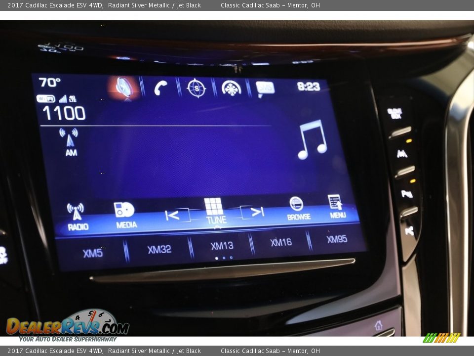 2017 Cadillac Escalade ESV 4WD Radiant Silver Metallic / Jet Black Photo #14