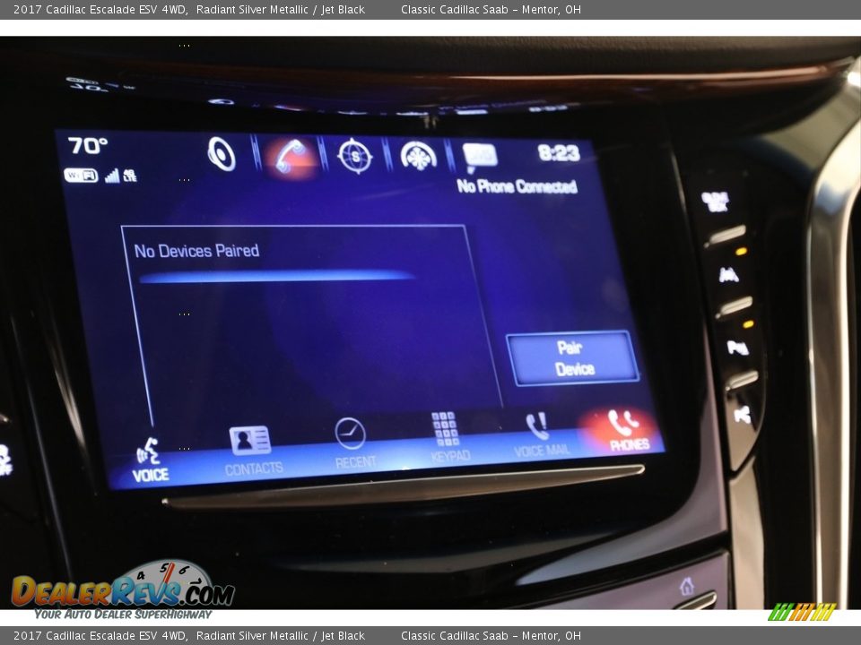 2017 Cadillac Escalade ESV 4WD Radiant Silver Metallic / Jet Black Photo #15