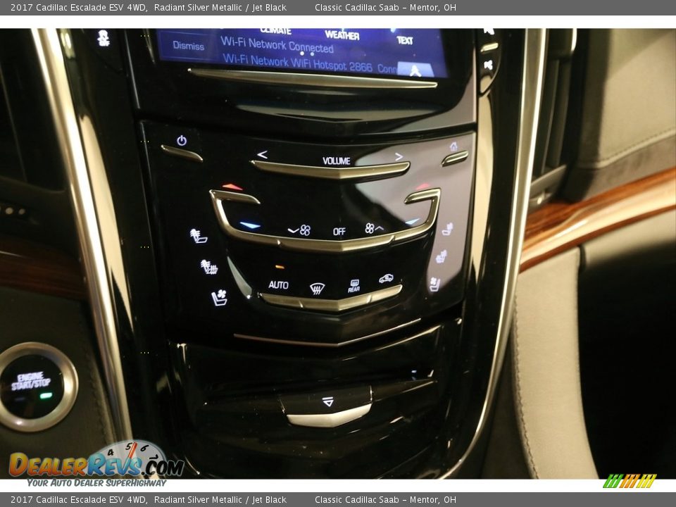 2017 Cadillac Escalade ESV 4WD Radiant Silver Metallic / Jet Black Photo #16