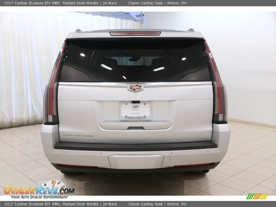 2017 Cadillac Escalade ESV 4WD Radiant Silver Metallic / Jet Black Photo #23